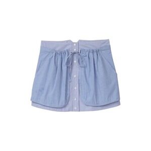 Thakoon Light Blue Pinstripe Mini Skirt